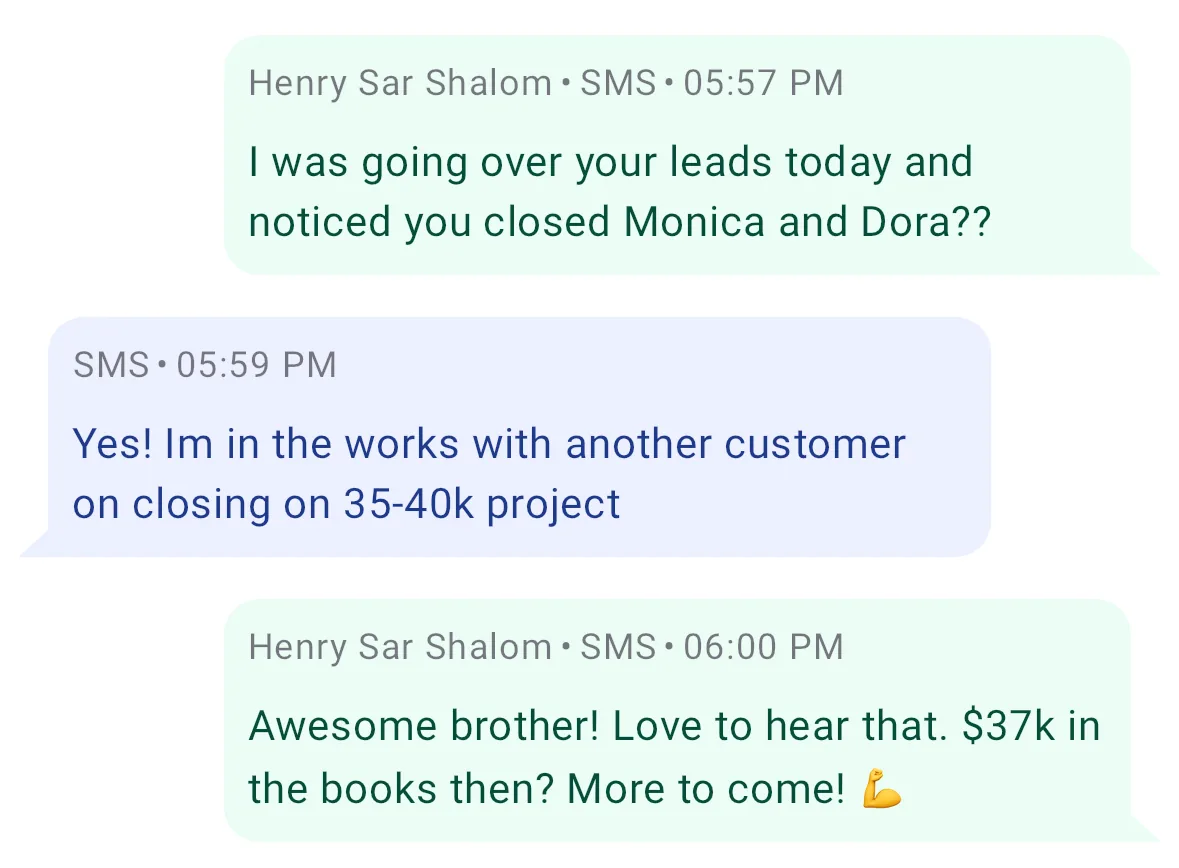 $37K closed. Another $35-40K in the pipeline.
