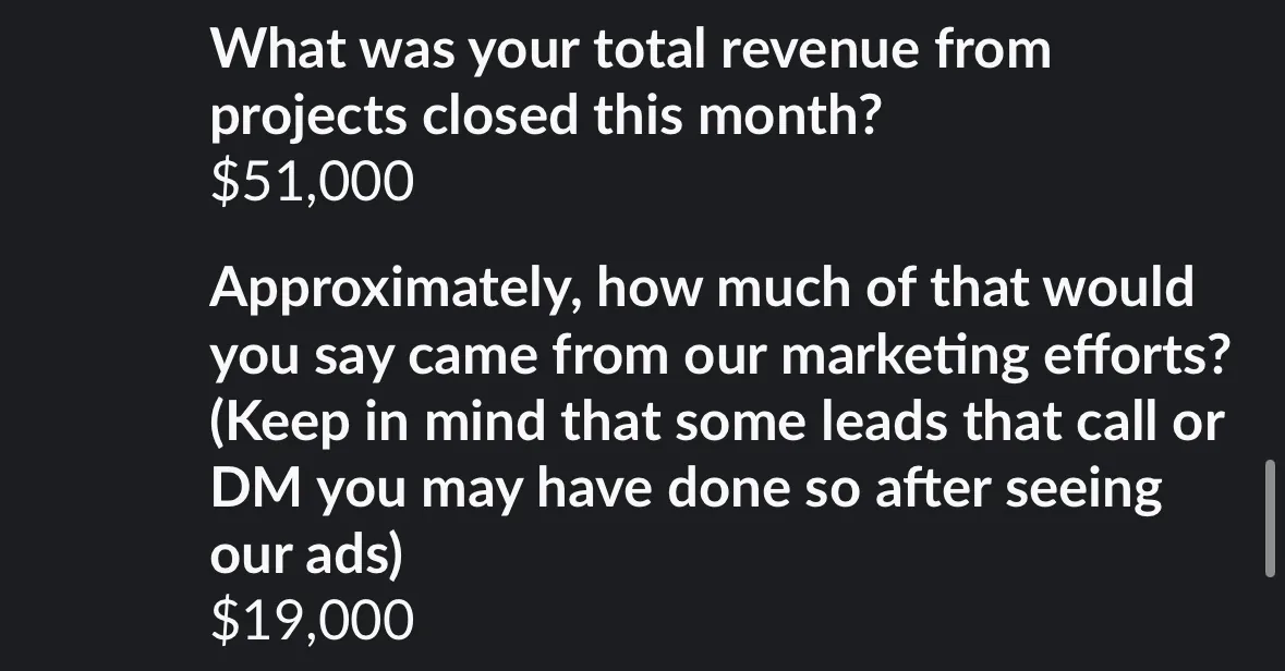 $19K attributed to our ads. $51K total.