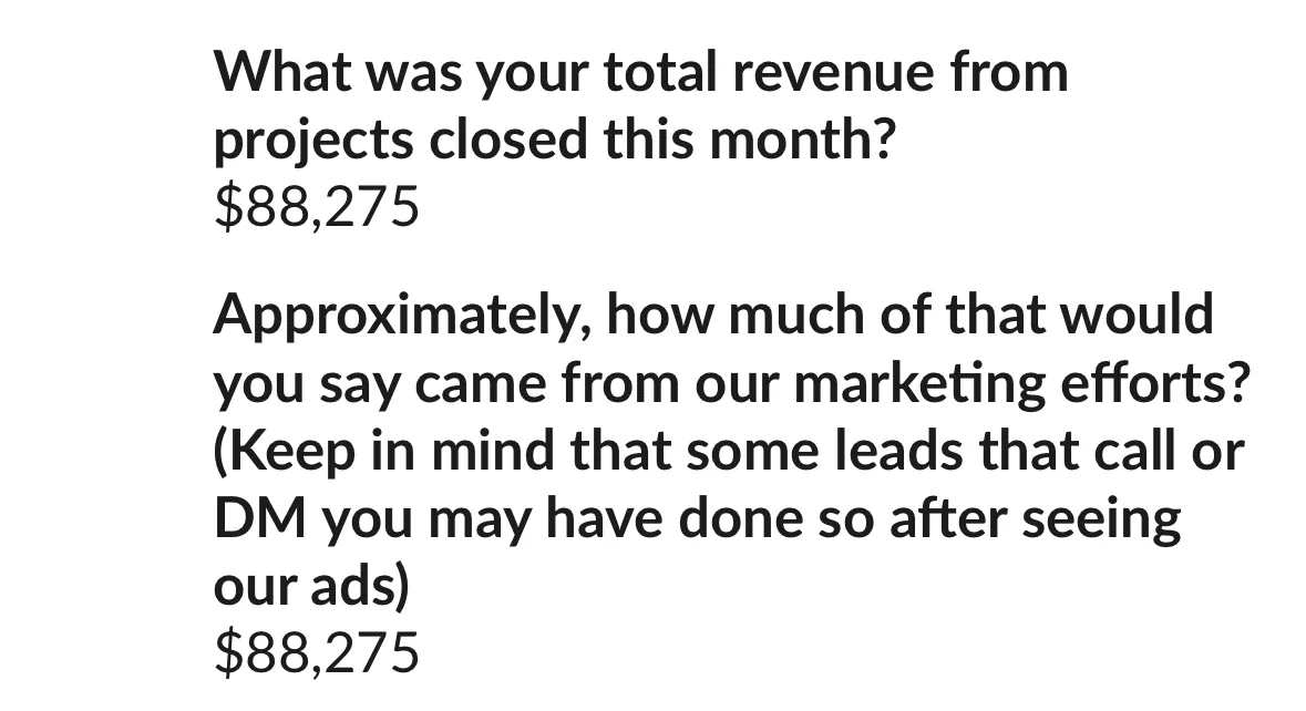$88K in revenue. All from our marketing.