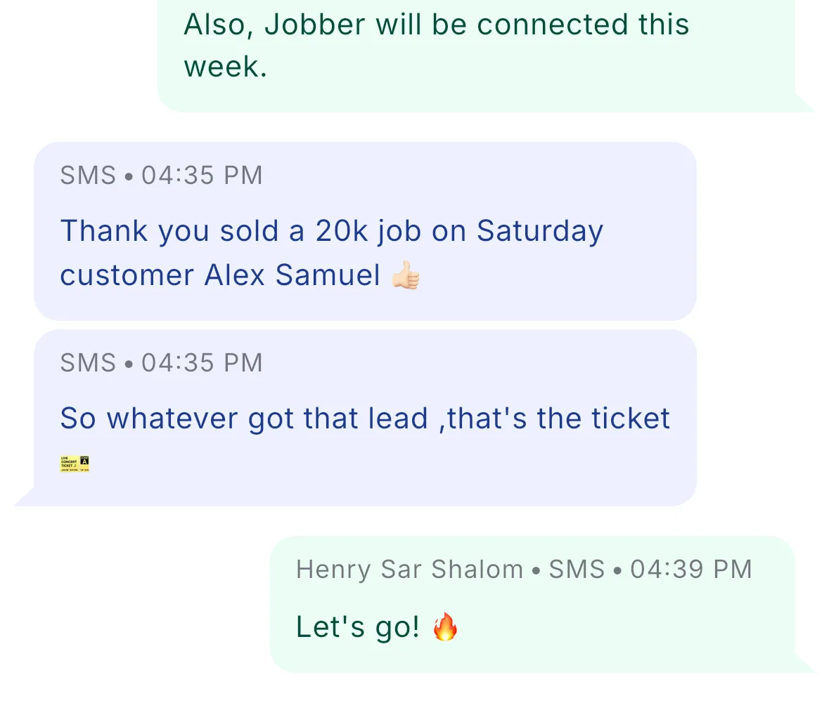 $20K job sold from one appointment.
