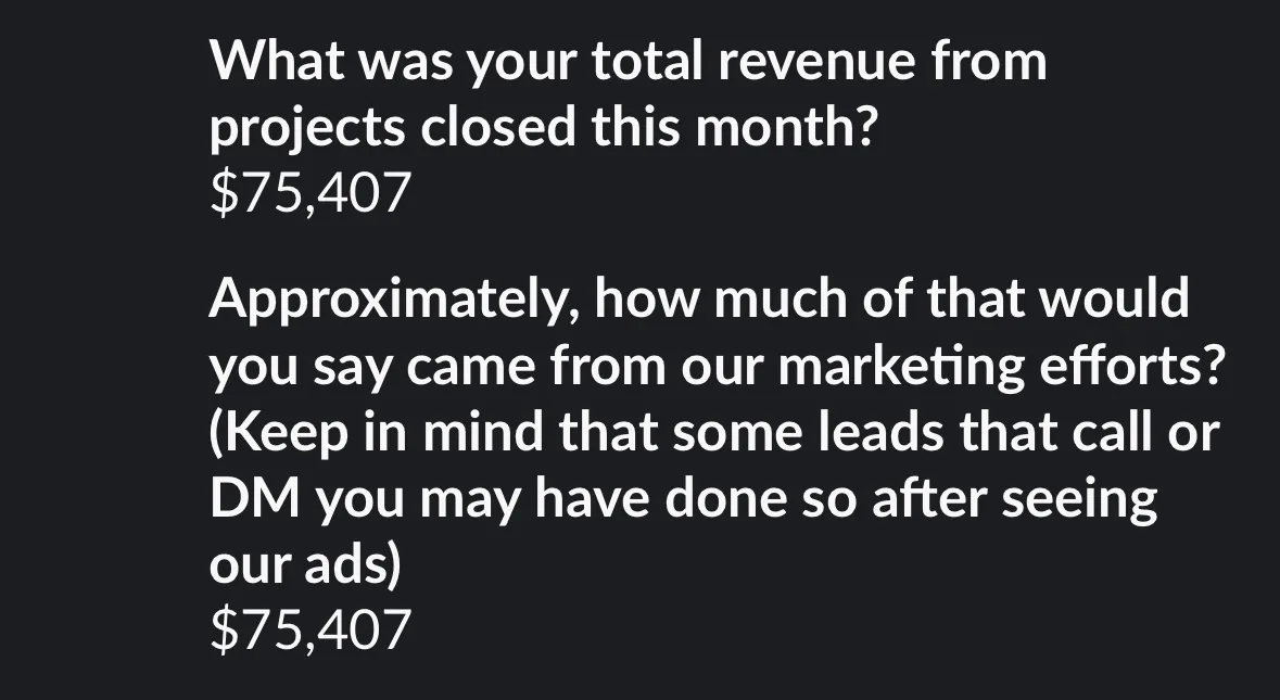 $75K from our marketing. Every dollar of it.