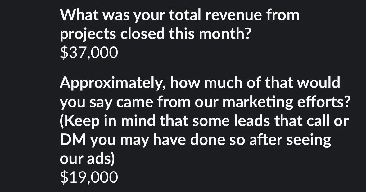 $19K from our marketing. $37K closed that month.